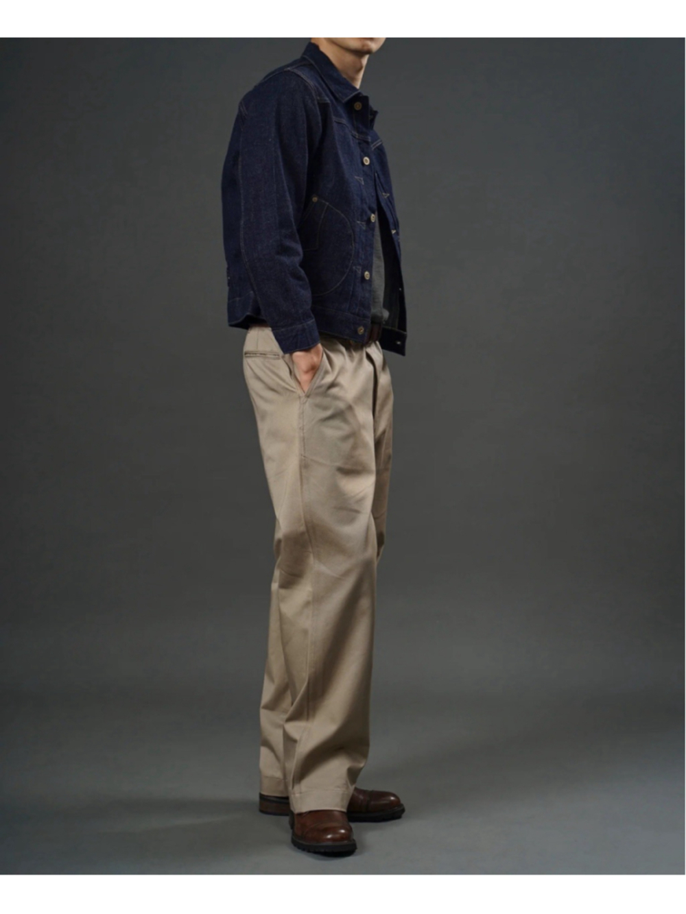 1880 Indigo Dyed 15 oz Selvedge Denim Jacket Annual Ring - Picture 7 of 11
